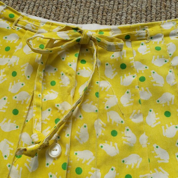 Vintage Frog Tog by Julia Montgomery Skirt Large Yellow - Picture 4 of 9
